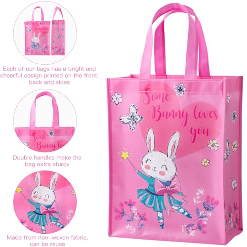 WRAPAHOLIC Large Reusable Easter Gift Bag with Handles 10 x 55 x 13 inch Some Bunny Loves You - Image 3