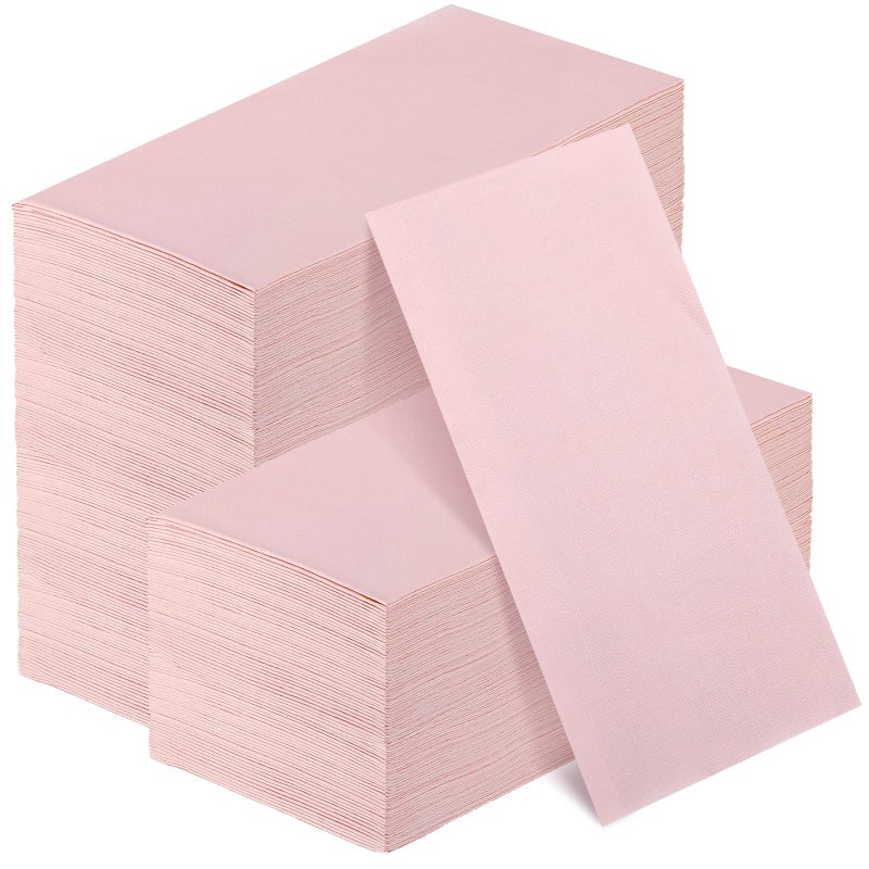 Glenmal 100 Pcs Paper Disposable Napkins 2 Ply Dinner Guest Cocktail Napkins Hand Towels for Wedding Spring Birthday Party Bridal Anniversary Reception  13 x 16 Inches(Light Pink) - Image 1