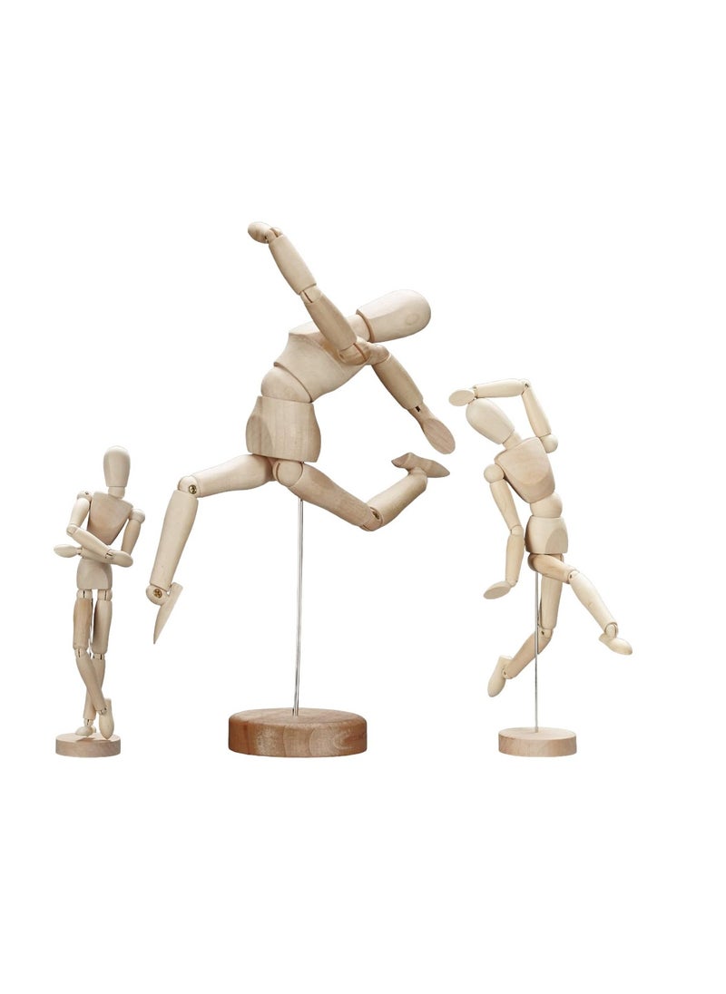 Donia Wooden Artists’ Mannequin for Drawing and Crafting, Articulate with Stand,Natural Wood Light Brown Color Size 20 cm Tall  - Image 5