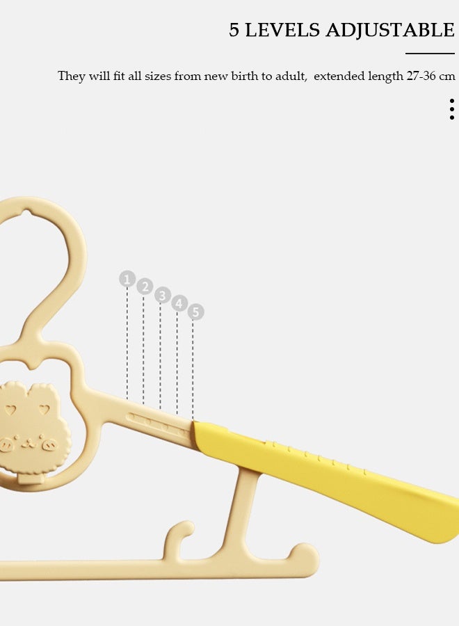 DUNISO 20 PCS Baby Clothes Hangers, Extendable Infant Hanger, Stackable Non Slip Children Hanger, Adjustable Plastic Kids Hangers for Girl Boy Toddler Infant Nursery Clothing - Image 3