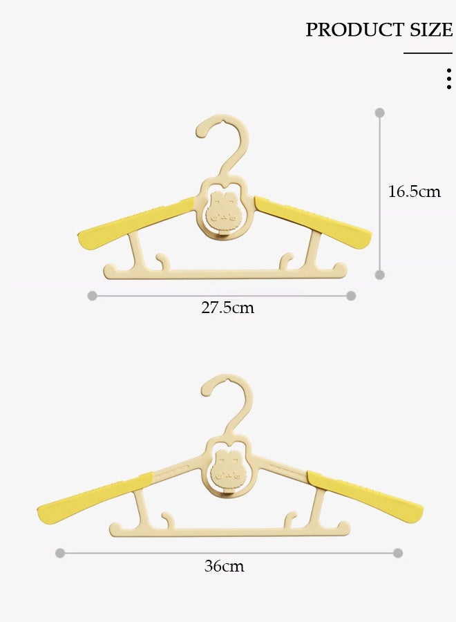 DUNISO 20 PCS Baby Clothes Hangers, Extendable Infant Hanger, Stackable Non Slip Children Hanger, Adjustable Plastic Kids Hangers for Girl Boy Toddler Infant Nursery Clothing - Image 2