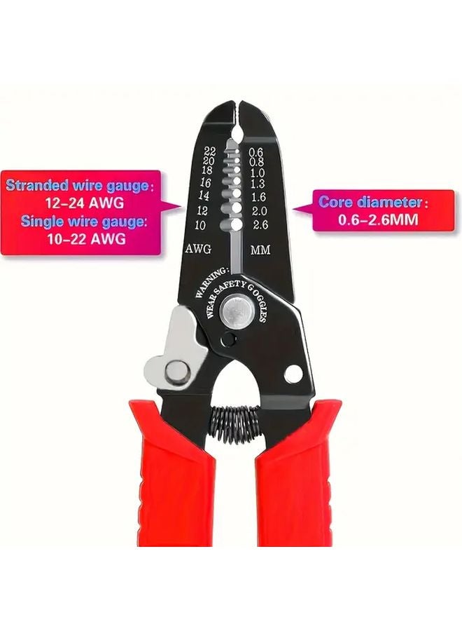 Professional Wire Stripper Pliers Carbon Steel Cutting Stripping Crimping Tool - Image 3