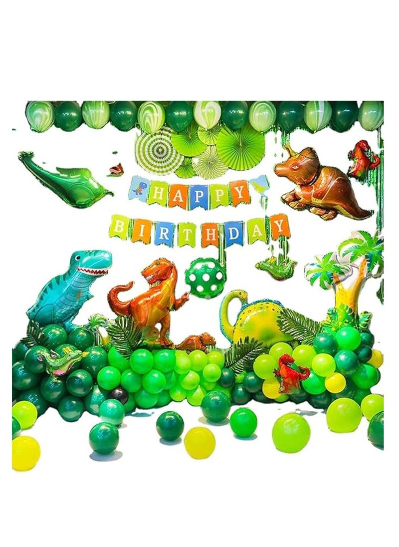 Brain Giggles Brain Giggles Dinosaur Theme Birthday Decoration Kit 89pcs  - Image 4