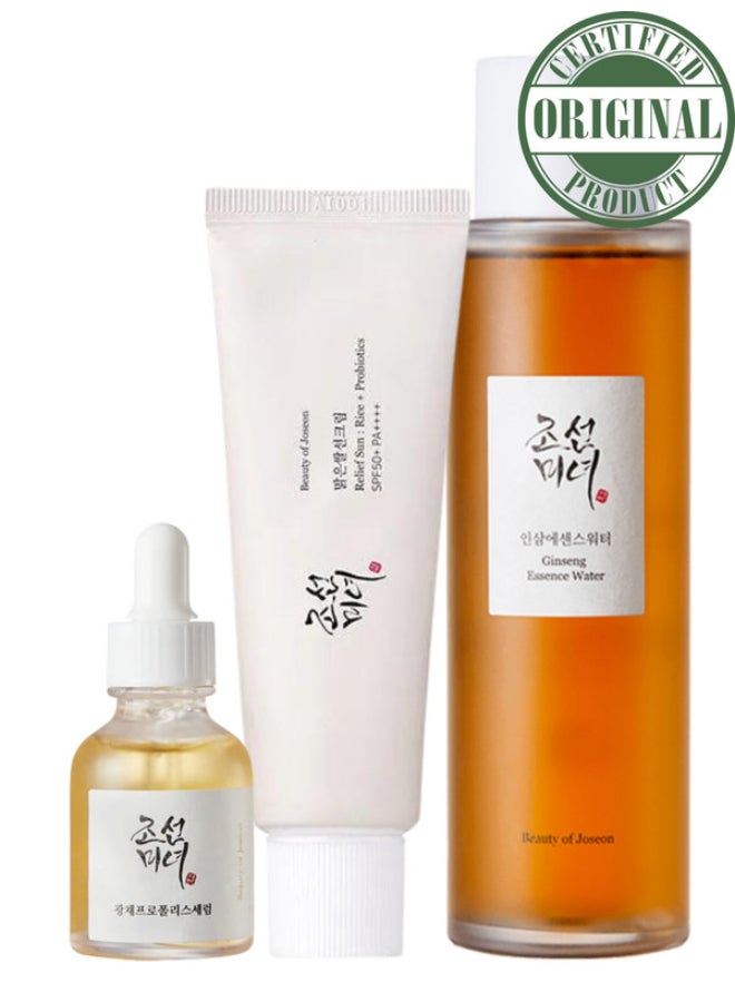 Beauty of Joseon Revitalize And Radiate Trio Ginseng Essence Water Glow Serum Sunscreen Rice Probiotics SPF50+ PA++++ 230ml - Image 2