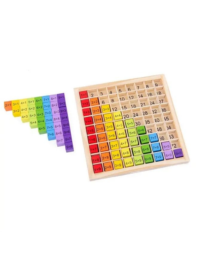 Kids Wooden Multiplication Table Educational Toy 99 Times Table Color As Picture Math Learning Aids - Image 3