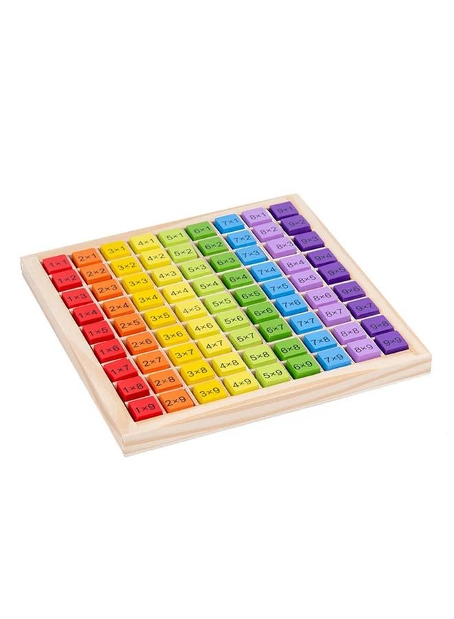 Kids Wooden Multiplication Table Educational Toy 99 Times Table Color As Picture Math Learning Aids - Image 4