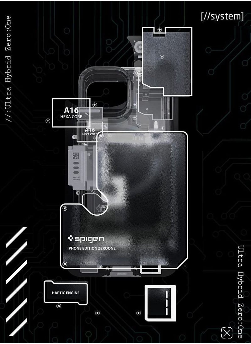 Spigen Ultra Hybrid Mag iPhone 14 Pro Case Cover with Magsafe - Zero One  - Image 3