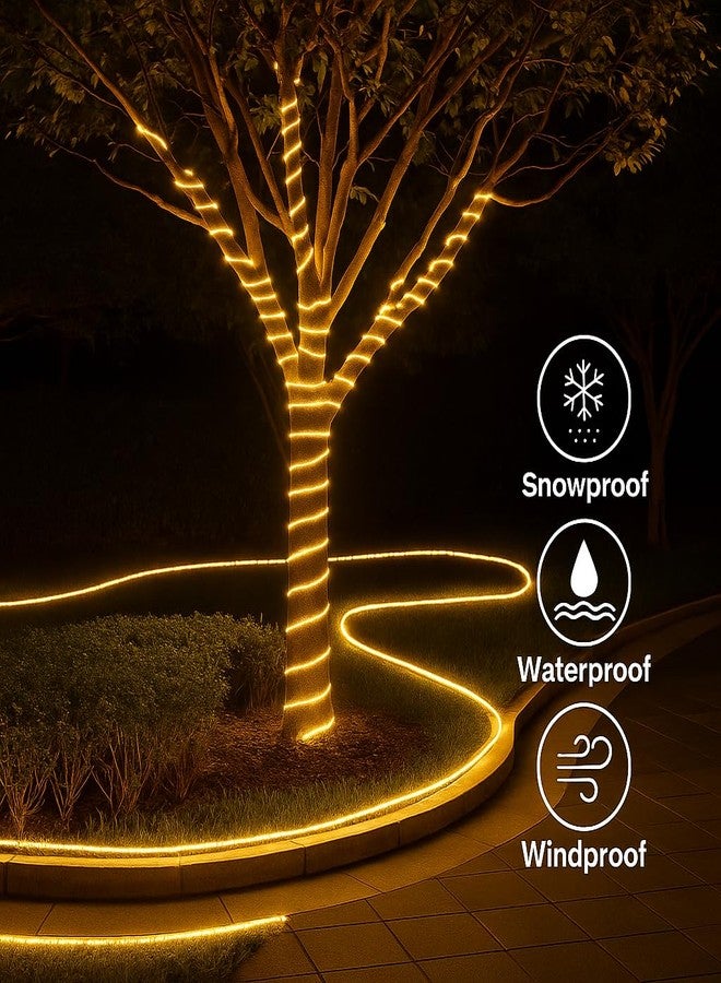 Gesto 15 Meter Rope LED Strip Lights | 120 LED/Mtr Waterproof Outdoor Lights for Balcony, Home Decor, Cove Light for False Ceiling | Flexible, Cuttable Strip Light for Diwali Decoration - Warm White - Image 2