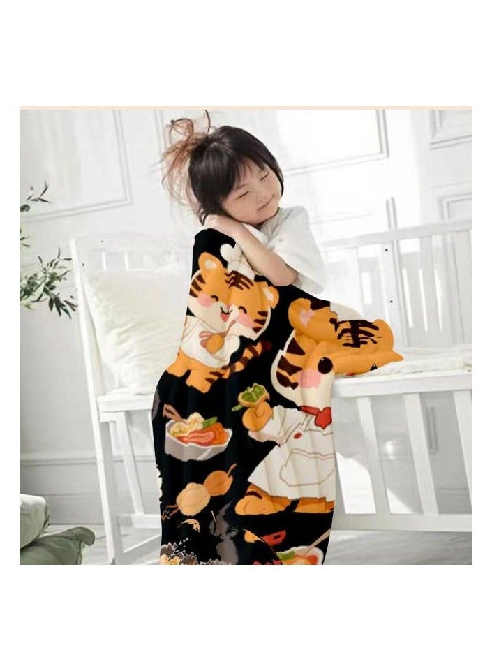 عام بطانية رقيقة من الفانيلا الكرتونية للأطفال أو الطلاب (دافئة ومريحة ومناسبة للنوم والألعاب) 100 سم * 150 سم - Image 3