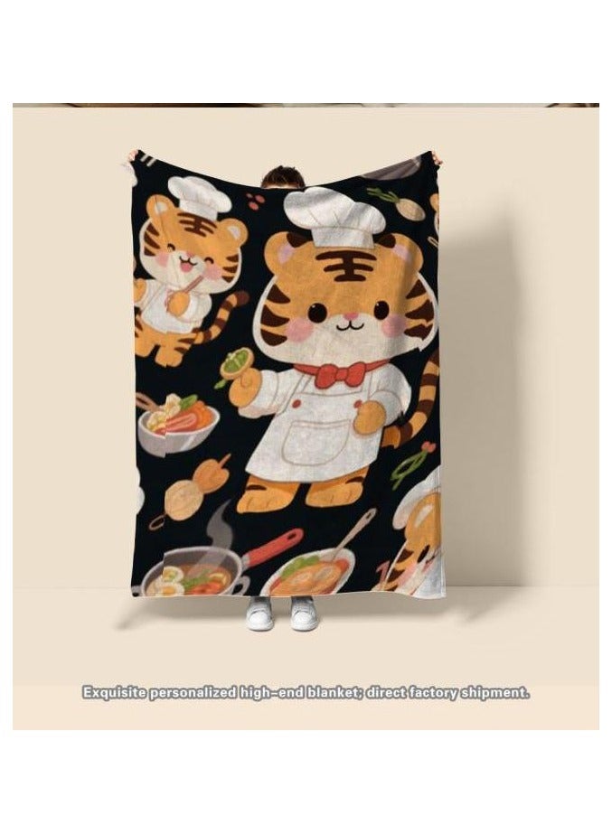 عام بطانية رقيقة من الفانيلا الكرتونية للأطفال أو الطلاب (دافئة ومريحة ومناسبة للنوم والألعاب) 100 سم * 150 سم - Image 4