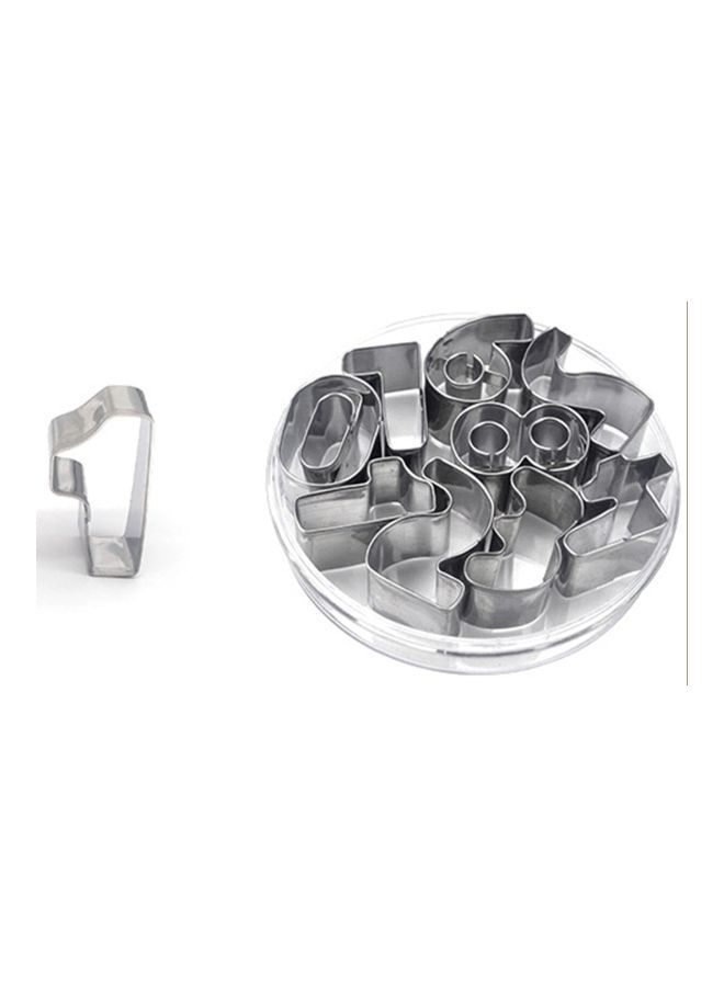 NIBEMINENT 9-Piece Stainless Steel Mould Set Silver 12x12x2.5centimeter - Image 2