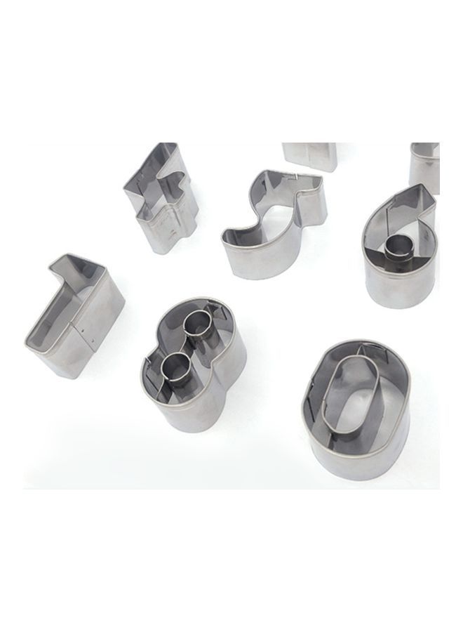 NIBEMINENT 9-Piece Stainless Steel Mould Set Silver 12x12x2.5centimeter - Image 3