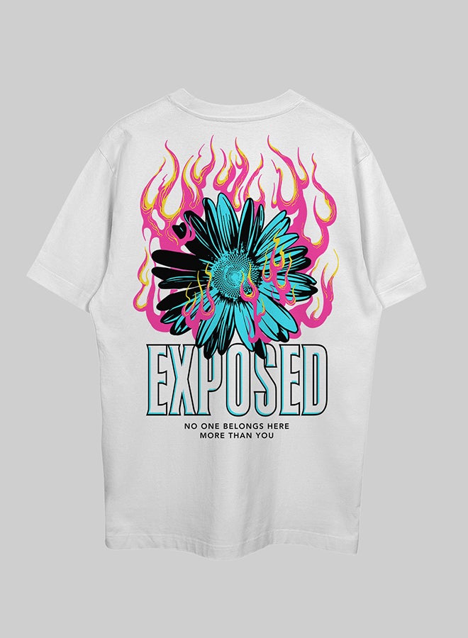 THREADCURRY THREADCURRY EXPOSED Oversized Drop Shoulder Cotton Loose Printed T-Shirt for Men  - Image 1