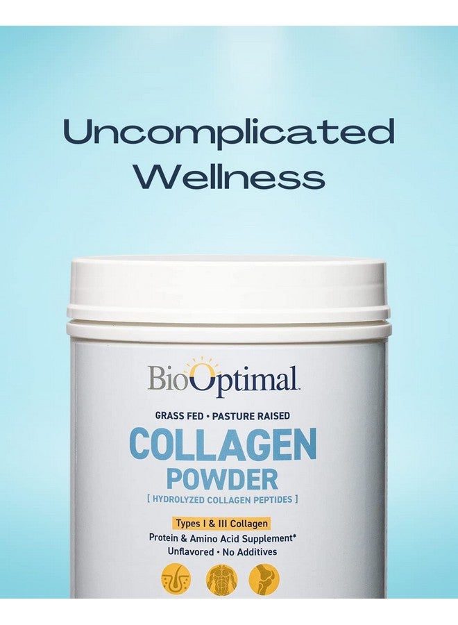 BioOptimal Grass Fed Collagen Powder Unflavored & Water Soluble Hydrolyzed Collagen Peptides 15.87 Ounces (450 Grams) - Image 3