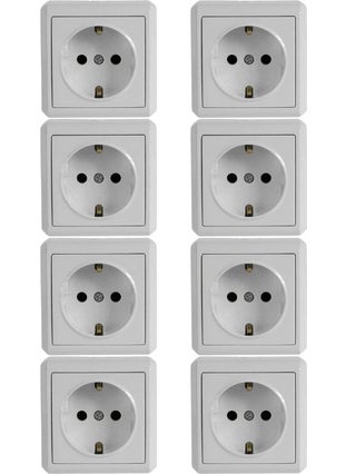 Viko Vera Surface Mounted Grounded Socket White (With Frame) 90681008 (8 Pieces)  - Image 1