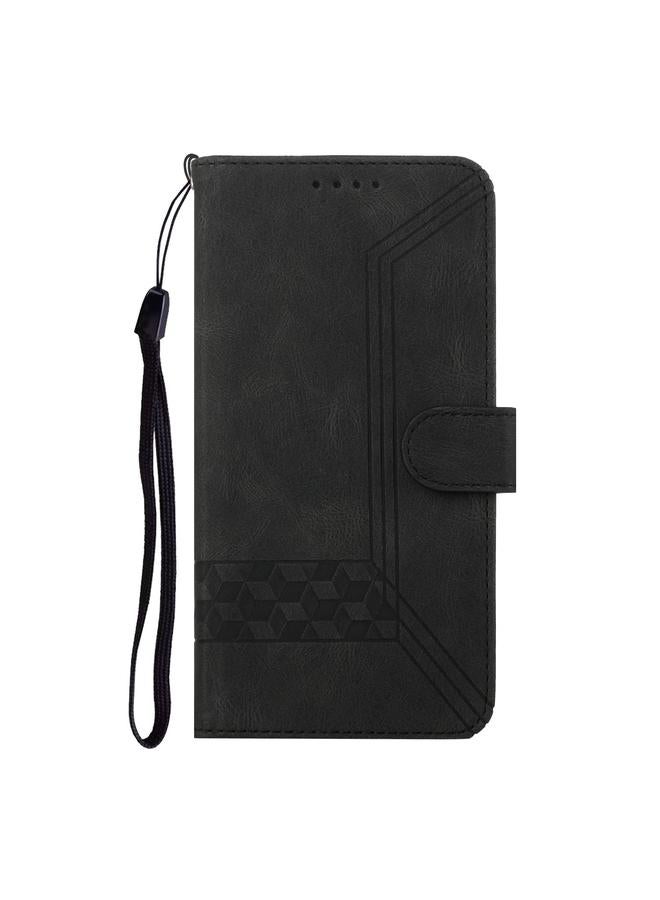 erorex Case For Samsung Galaxy A53 5G Cubic Skin Feel Flip Leather Phone Case - Image 2