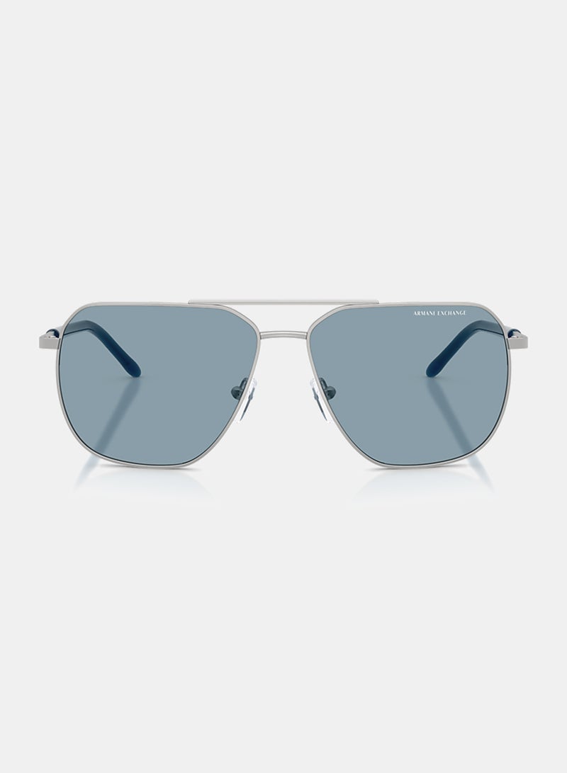 Armani Exchange Men Full Rim Pilot Sunglasses 0AX2057S 59 - Image 2