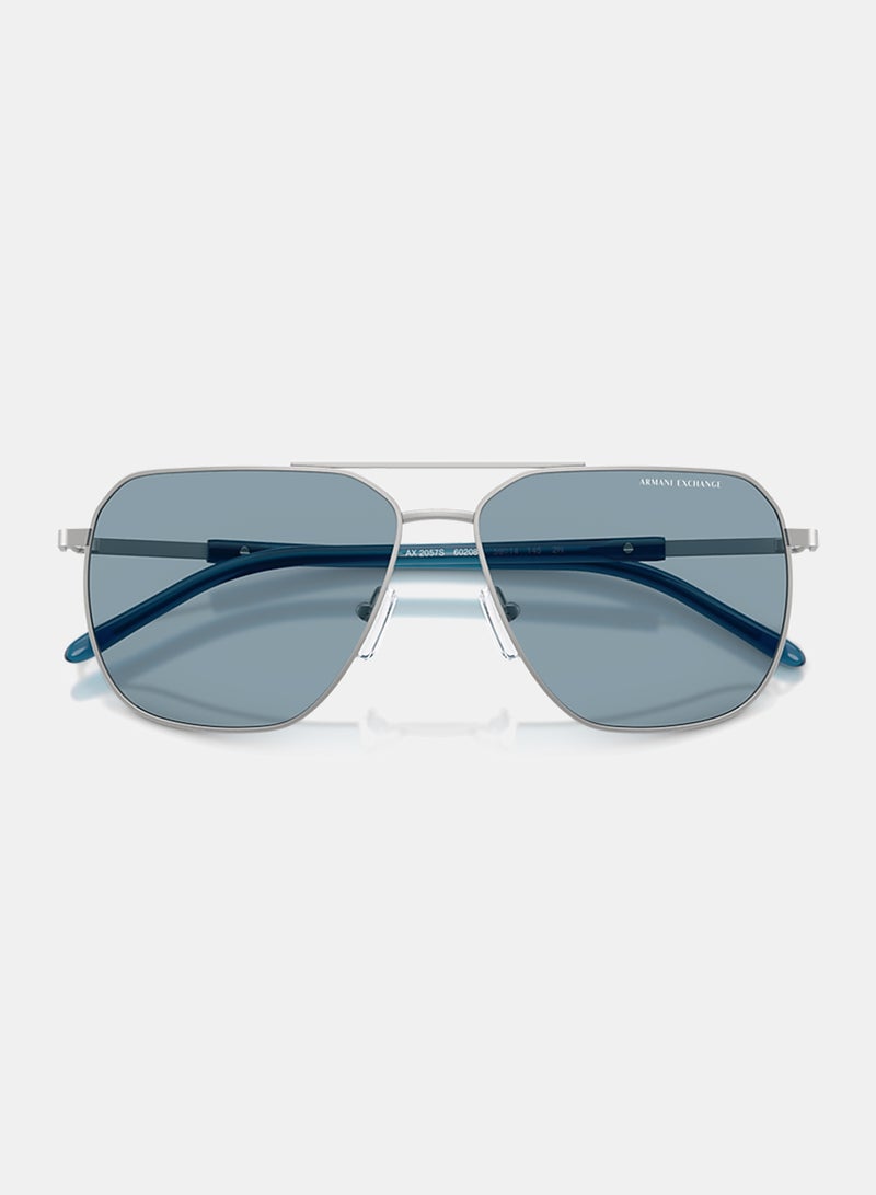 Armani Exchange Men Full Rim Pilot Sunglasses 0AX2057S 59 - Image 5