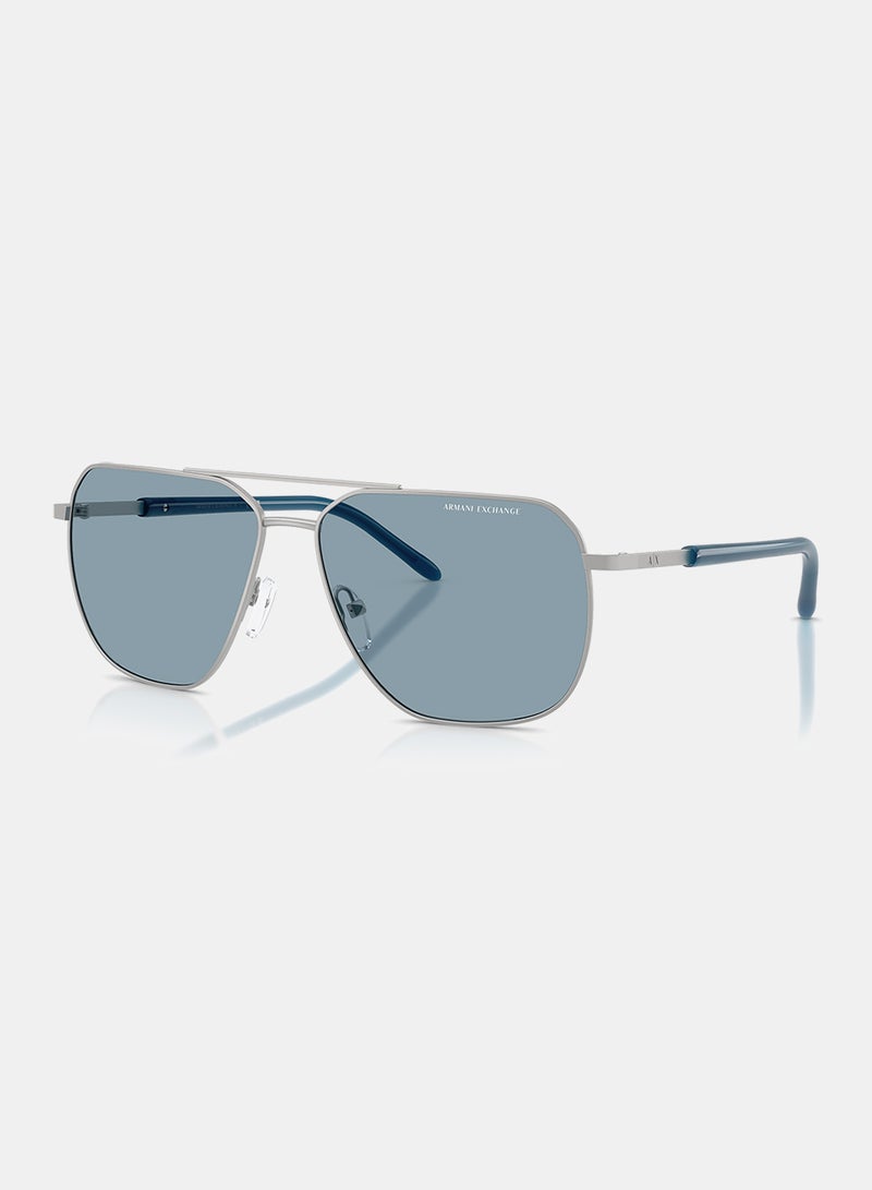 Armani Exchange Men Full Rim Pilot Sunglasses 0AX2057S 59 - Image 1