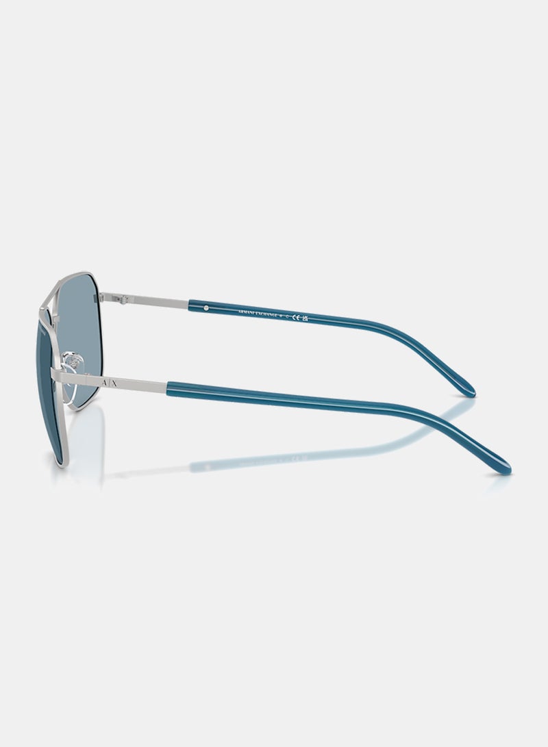 Armani Exchange Men Full Rim Pilot Sunglasses 0AX2057S 59 - Image 3