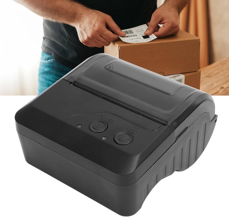 Thermal Label Printer, 80mm Portable USB Shipping Label Printer with 203dpi Thermal Printing for Small Business - Image 4
