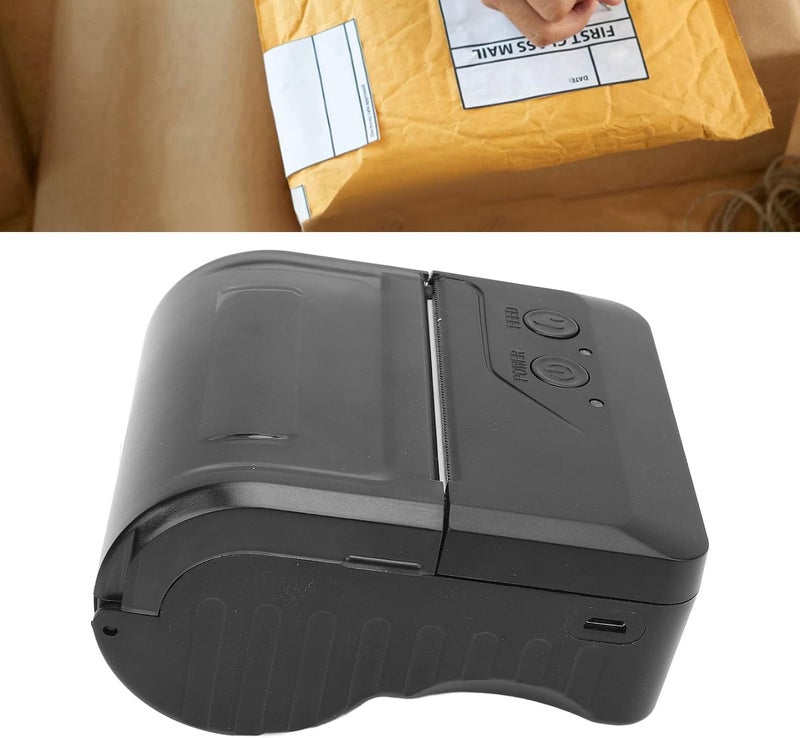 Thermal Label Printer, 80mm Portable USB Shipping Label Printer with 203dpi Thermal Printing for Small Business - Image 3