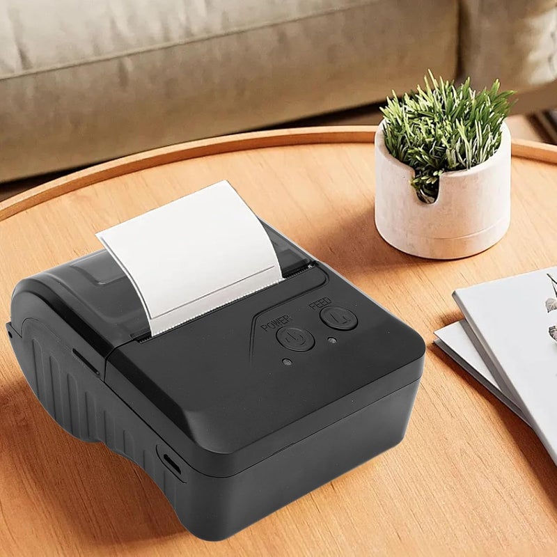 Thermal Label Printer, 80mm Portable USB Shipping Label Printer with 203dpi Thermal Printing for Small Business - Image 2