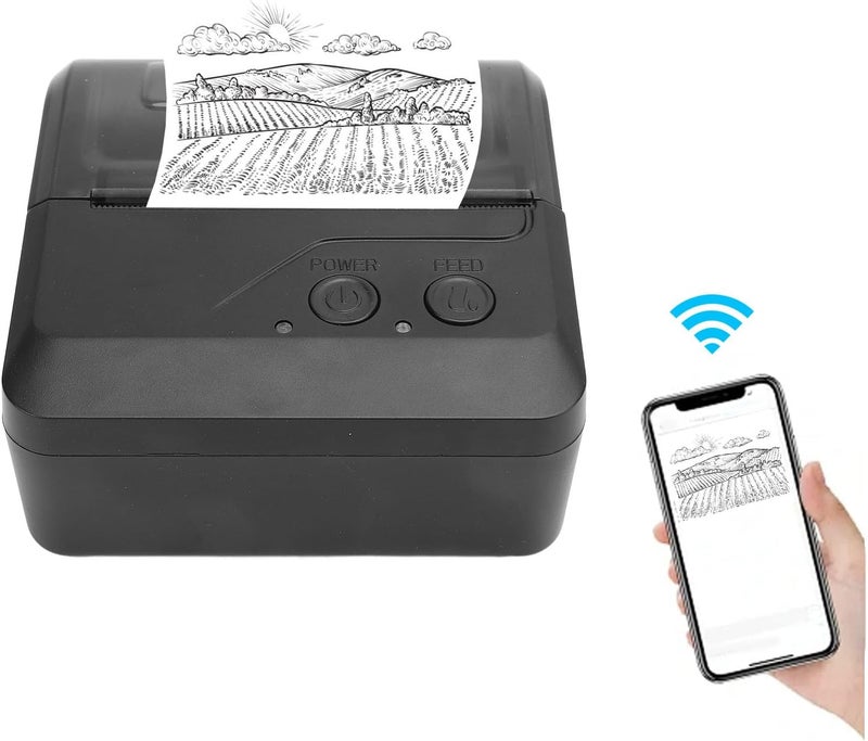 Thermal Label Printer, 80mm Portable USB Shipping Label Printer with 203dpi Thermal Printing for Small Business - Image 5