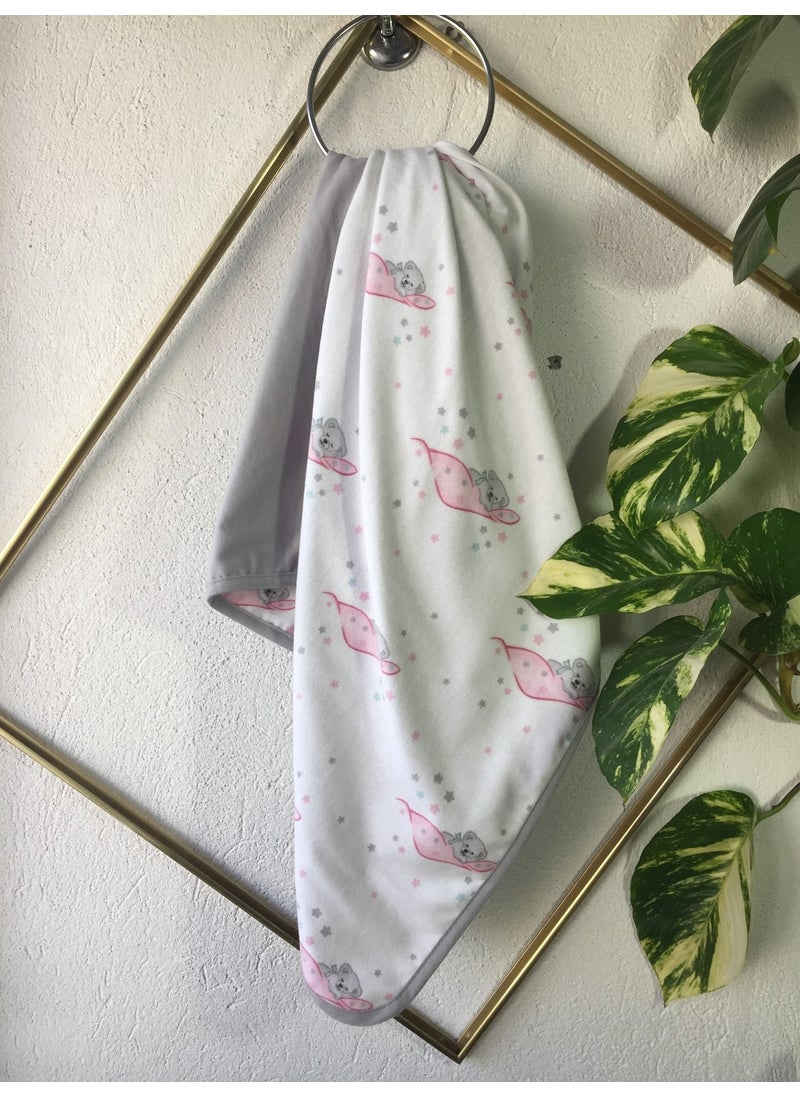Lief Home Flannel Baby Blanket Double Sided 100 x 115 cm  - Image 1
