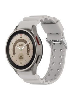 Generic Replacement Strap For Samsung Galaxy Watch 6 / 6 Classic Armored Solid Color Silicone Watch Band Gray 