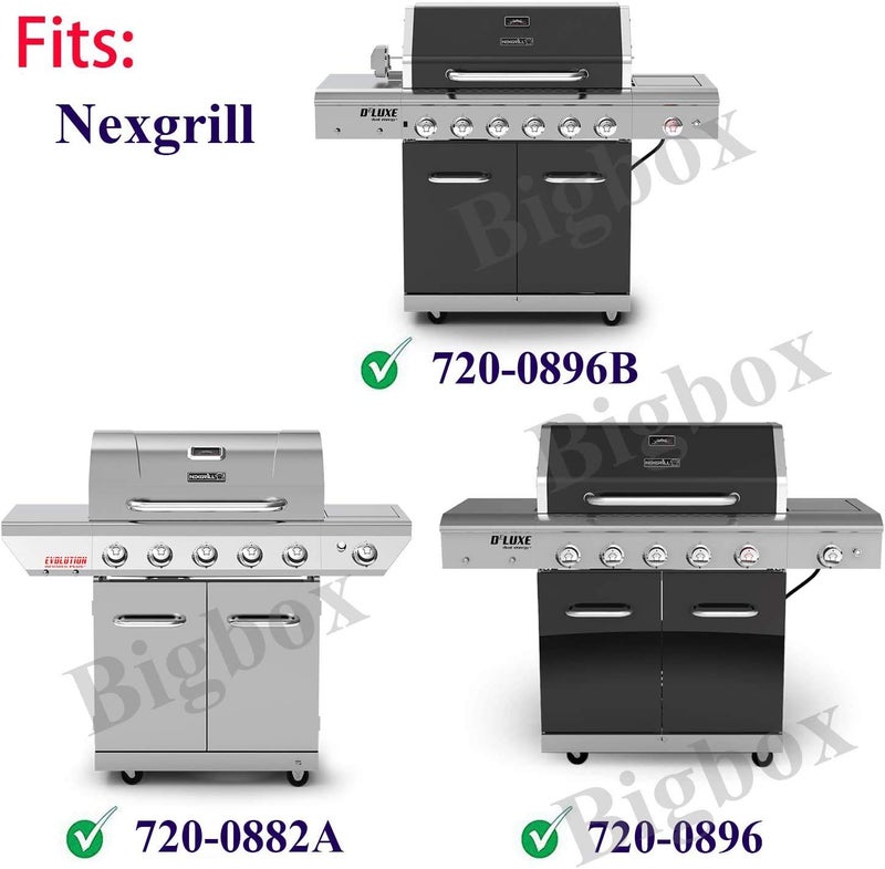 Adviace Replacement Parts for Nexgrill 720-0896B 720-0896C 720-0882A Grills, 6 Pack Stainless Steel Burner Tubes, Heat Plate Shields Flame Tamers Replacement for Nexgrill 720-0896, 720-0896C Gas Grills - Image 2