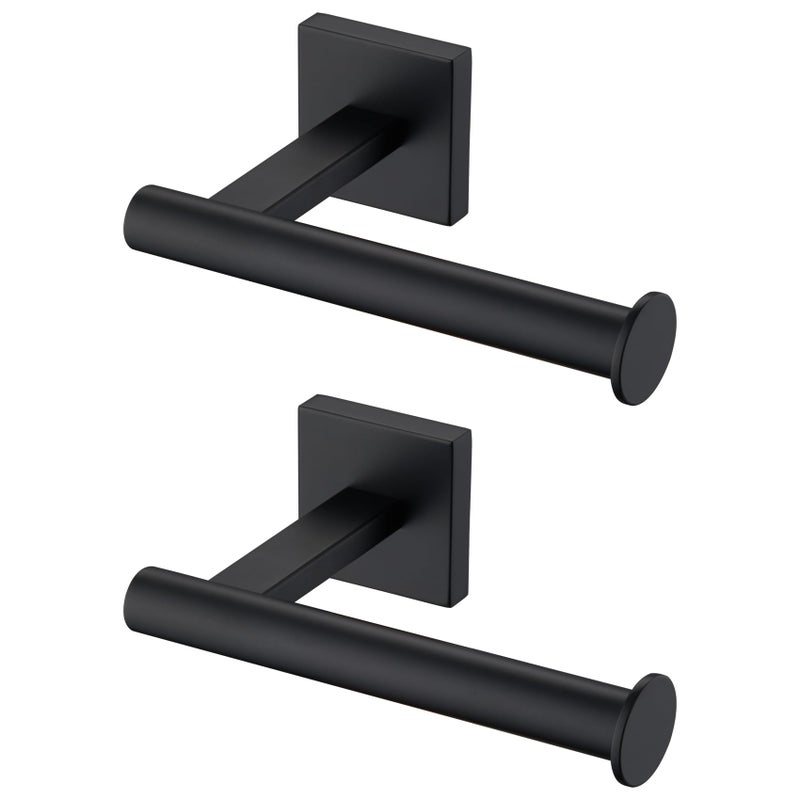 KOKOSIRI Toilet Paper Holder for Bathroom Toilet Roll Holder Hold Mega Rolls Wall Mounted  Matte Black Stainless Steel 2 Pack  B2008BK-P2 - Image 1