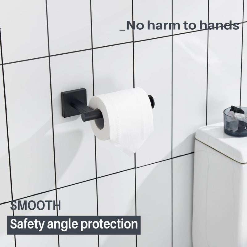 KOKOSIRI Toilet Paper Holder for Bathroom Toilet Roll Holder Hold Mega Rolls Wall Mounted  Matte Black Stainless Steel 2 Pack  B2008BK-P2 - Image 4