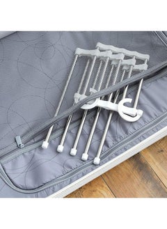 Generic Stainless Steel Pants Hangers Trousers Rack Closet Hangers Jeans Clothes Organizer Folding Storage Rack Trousers Hangers Space Saving - Black  - Image 5