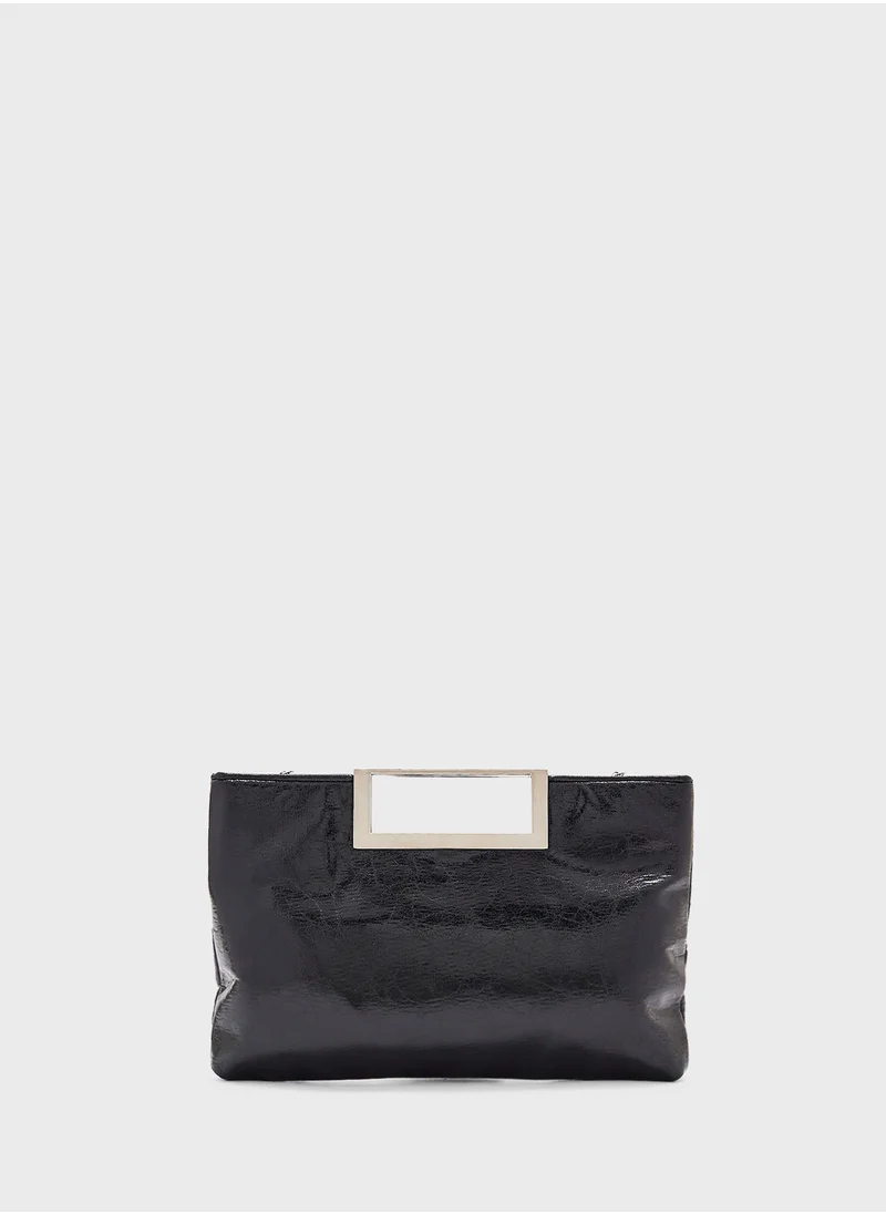 جينجر Crackle Textured Clutch Bag