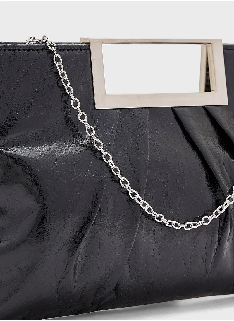 Ginger Crackle Textured Clutch Bag