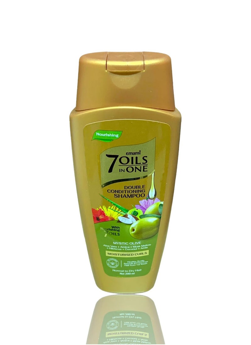 emami - 7 Oils In One Double Conditioning Shampoo - Mystic Olive - 200ml - Image 1