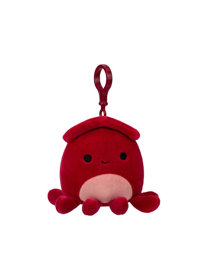 Squishmallows 3.5 inch Little Plush Clip-on Altman Red Squid , Officially Licensed Kellytoy Plush Toy, Colorful Soft Toy, Gift for Kids, Girls & Boys Washable Squishy Stuff Toy Multicolor All Age  - Image 2