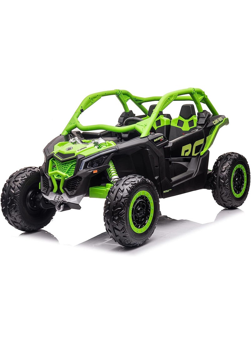 Lovely Baby Lovely Baby Kids Battery Operated Powered Riding On Jeep LB 1000EL with Remote Control Electric Ride on Car & Led Lights Music Player Green  - Image 1