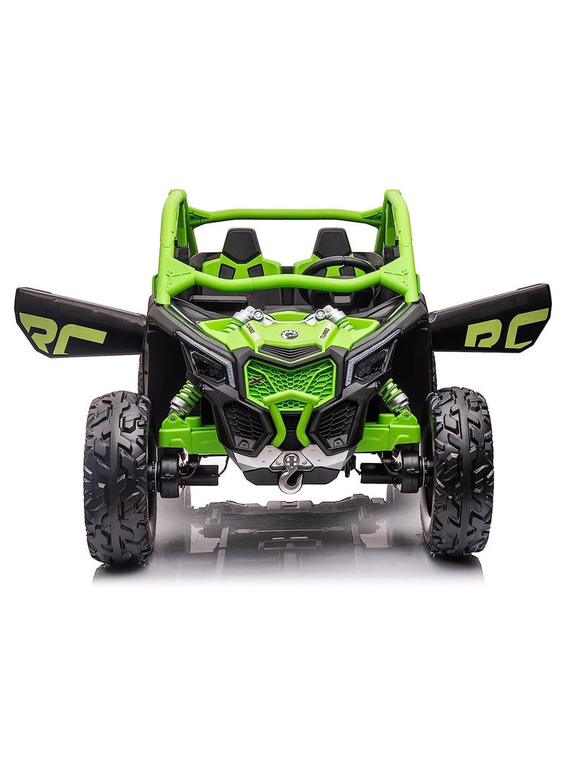 Lovely Baby Lovely Baby Kids Battery Operated Powered Riding On Jeep LB 1000EL with Remote Control Electric Ride on Car & Led Lights Music Player Green  - Image 3