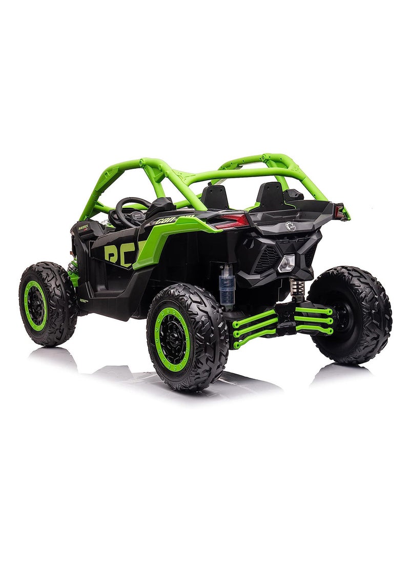Lovely Baby Lovely Baby Kids Battery Operated Powered Riding On Jeep LB 1000EL with Remote Control Electric Ride on Car & Led Lights Music Player Green  - Image 4