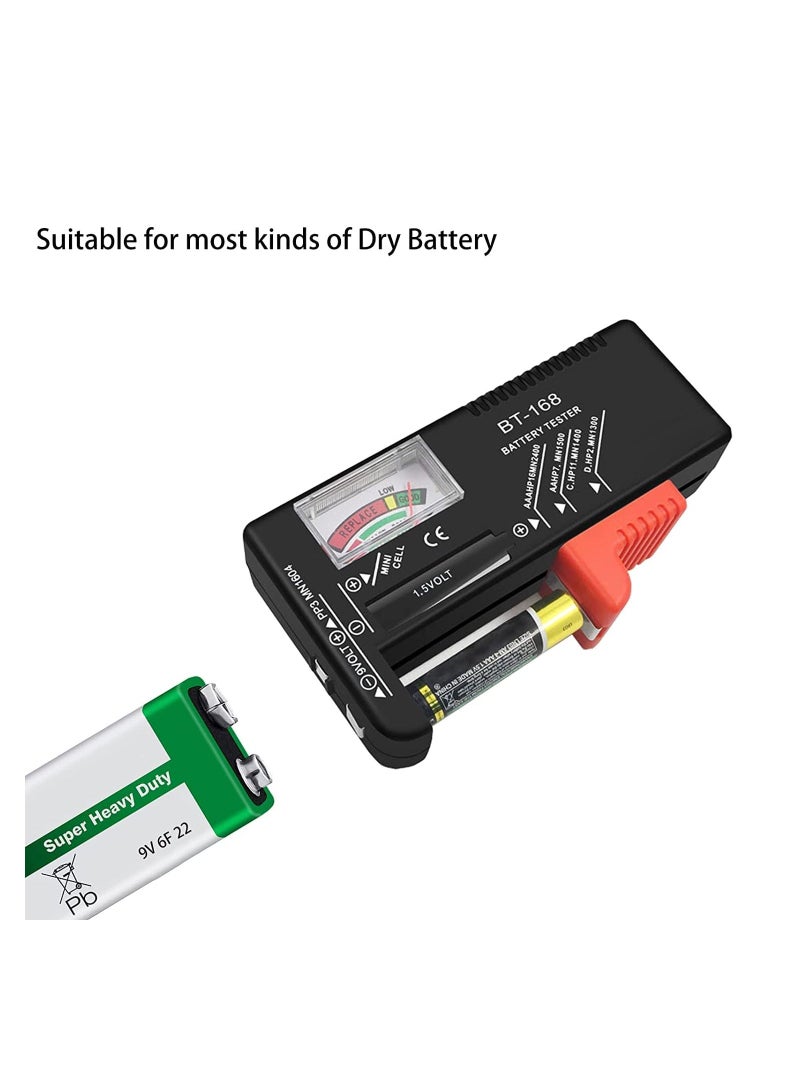 Battery Tester Checker, Universal Small Battery Tester for AAA AA C D 9V 1.5V, bu tton Cell Batteries Checker   Small Volt Checker for All Batteries   2 Pack - Image 4