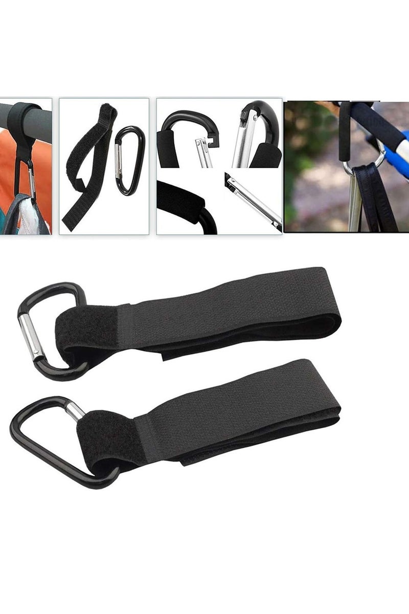 Mr. Penda 4 Pack Baby Stroller Hooks for Hanging Diaper Bags, Mommy Bag and Convenient Stroller Accessories, Organizer Hooks, Clips for Strollers Pushchair Buggy (Black) - Image 5