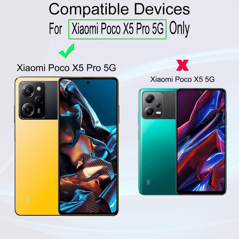 ايبيويند إيبياويند لشاومي بوكو X5 برو 5G واقي شاشة 6.67 بوصة، عبوة من قطعتين من الزجاج المقسى بصلابة 9H، مع قطعة واحدة من واقي عدسة الكاميرا، قطعة واحدة من فيلم ألياف الكربون للخلف، سهل التركيب - Image 2
