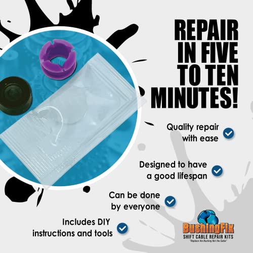 BushingFix.com BushingFix BP1Kit - Automatic Transmission Shift Cable Bushing Repair Kit, Replacement Shifter Cable Bushing, Quality Transmission Repair Kit, Compatible with Nissan, Toyota, Hyundai, and Other Brands - Image 3