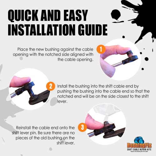 BushingFix.com BushingFix BP1Kit - Automatic Transmission Shift Cable Bushing Repair Kit, Replacement Shifter Cable Bushing, Quality Transmission Repair Kit, Compatible with Nissan, Toyota, Hyundai, and Other Brands - Image 5