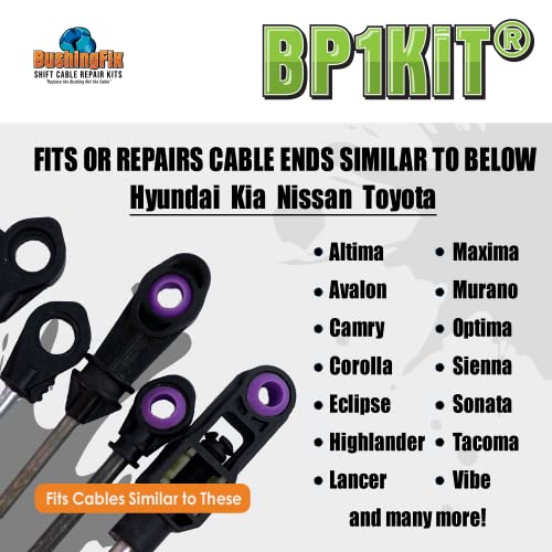 BushingFix.com BushingFix BP1Kit - Automatic Transmission Shift Cable Bushing Repair Kit, Replacement Shifter Cable Bushing, Quality Transmission Repair Kit, Compatible with Nissan, Toyota, Hyundai, and Other Brands - Image 4