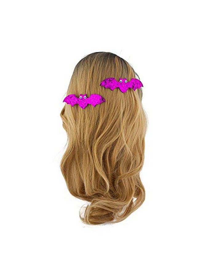 Lux Accessories Black Spider Red Eyes Purple Glittery Bat Googly Eyes Hair Clips - Image 4