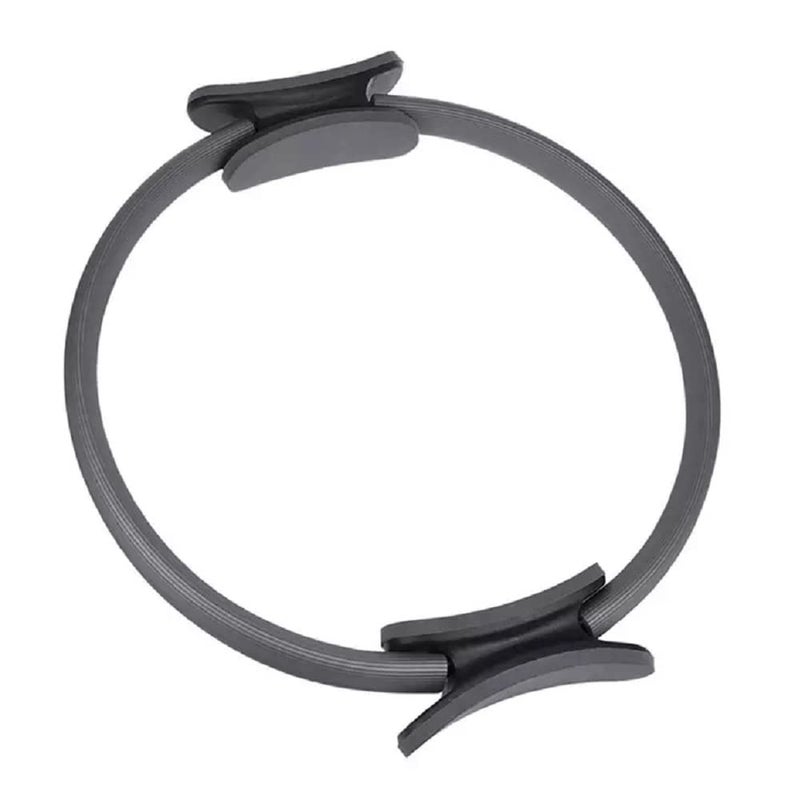 LAFILLETTE Pilates Ring 15" Fitness Circle - Lightweight & Dual Foam Padded Handles | Yoga Ring for Toning Arms, Thighs/Legs & Core, Thigh Workout, Thigh Toner, Inner Thigh Exercise Equipment (Gray) - Image 1