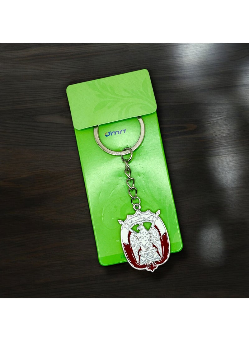 MARIO DRAFTS Mario drafts Decorative Bird Design Metal Keychain, Silver and Red Enamel, Chain Link Style  - Image 4